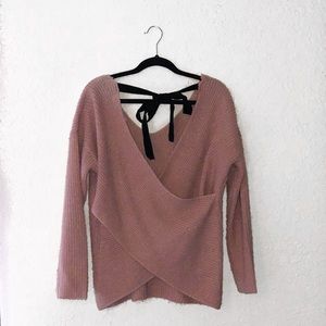 Blush Tie Sweater